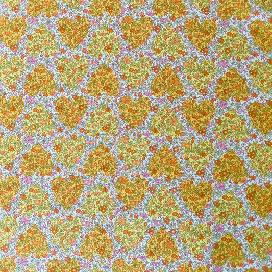 Liberty Fabrics Chamomile Hearts C Tana Lawn Cotton
