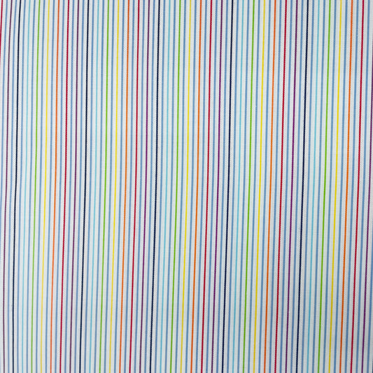 Cotton Satin Multicolour Stripes Fabric