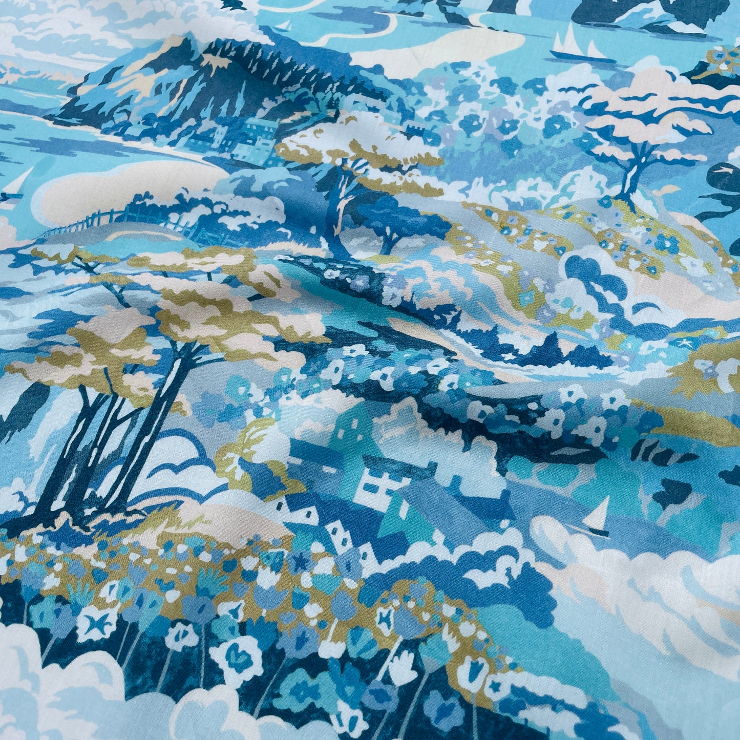 Liberty Fabrics Coastal Landscape B Tana Lawn Cotton