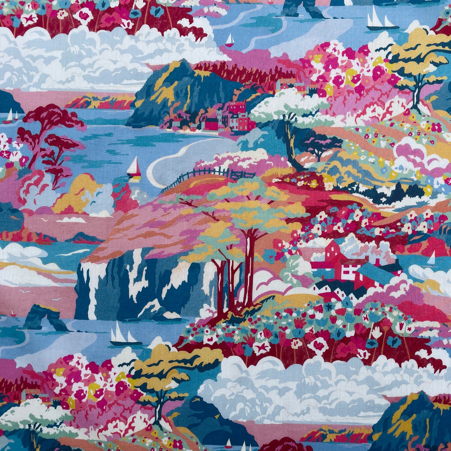 Liberty Fabrics Coastal Landscape A Tana Lawn Cotton