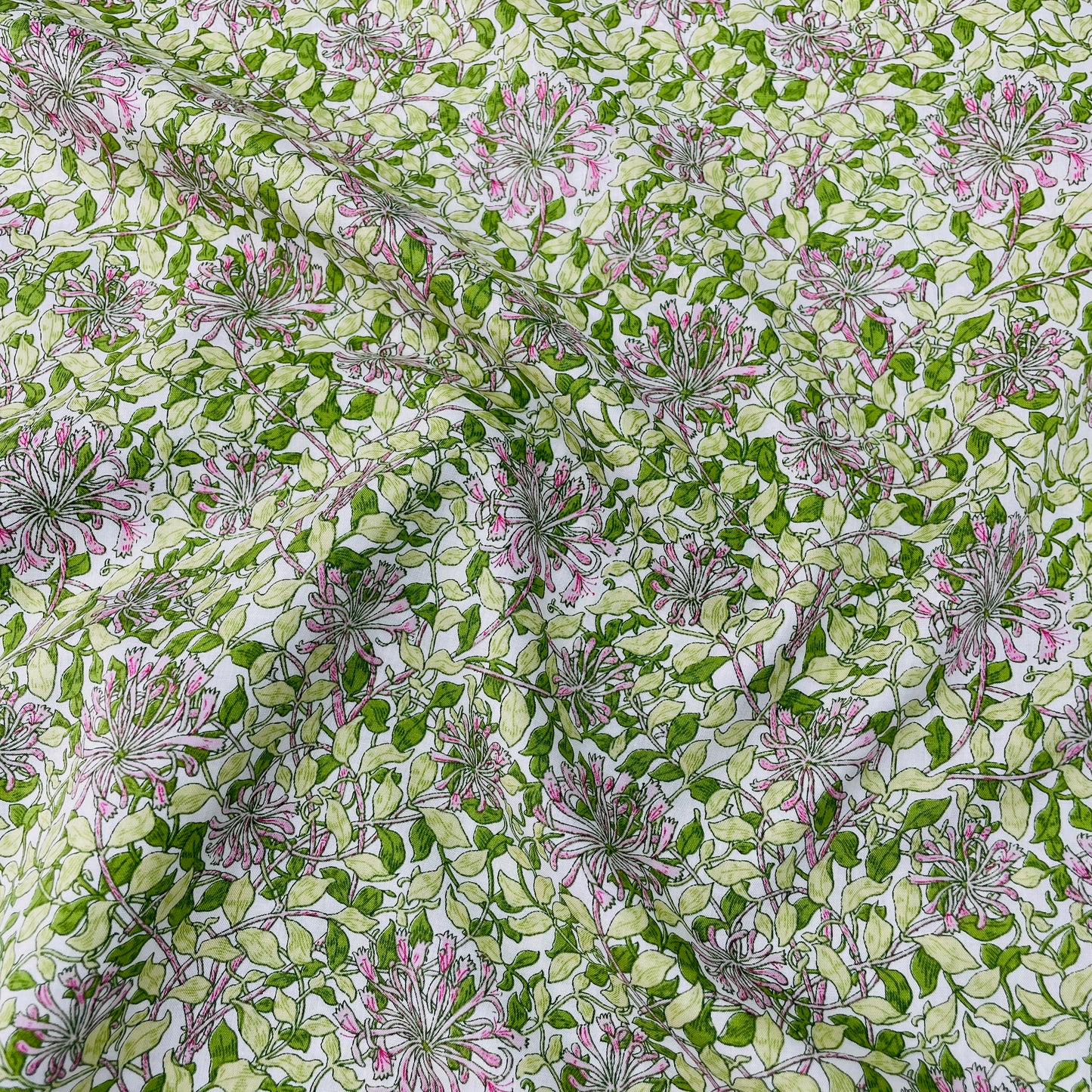 Pima Cotton Lawn Fabric Honeysuckle C May Morris