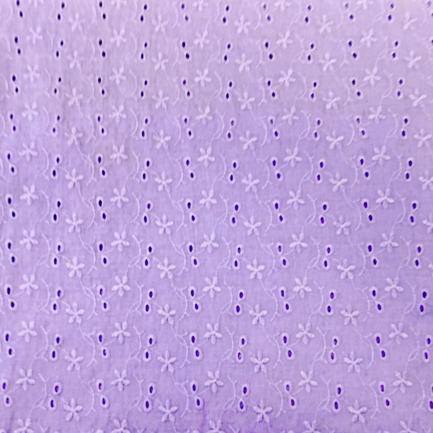 Broderie Anglaise - Pink / Lilac - 100% Cotton Fabric