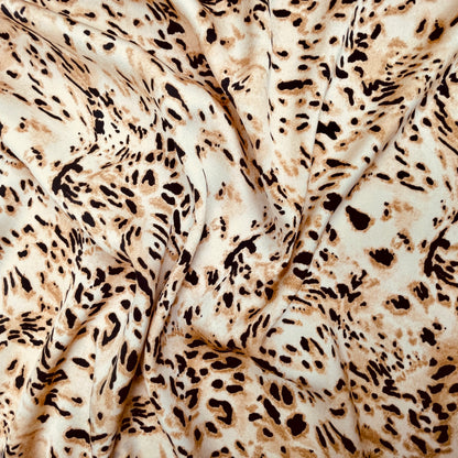 Quality Animal Print Satin Dress Fabric