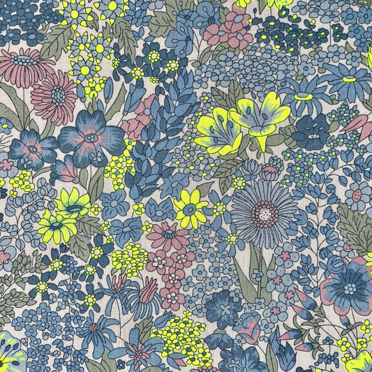 Liberty Fabrics Margaret Annie N Tana 草坪棉 - 霓虹灯