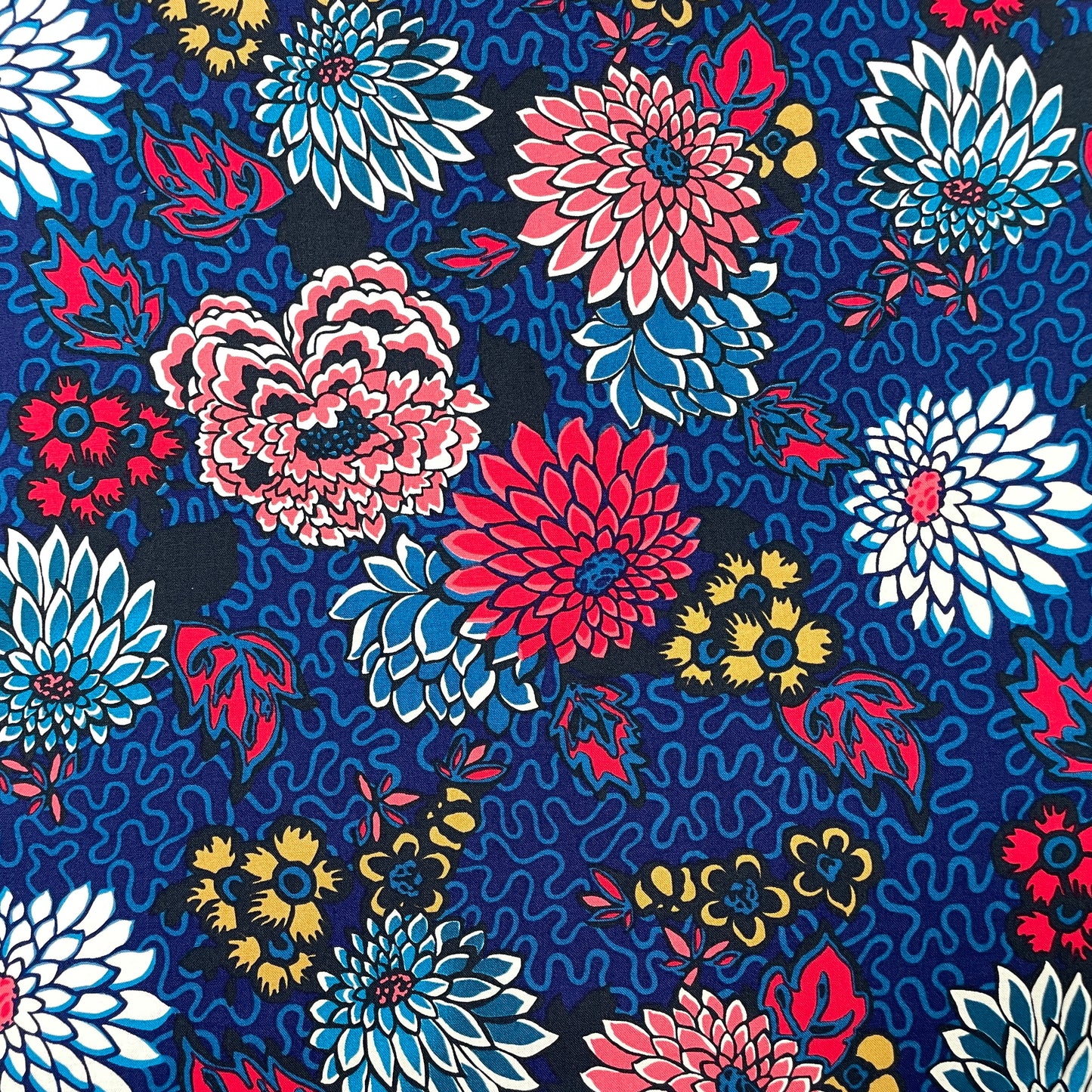 Liberty Fabrics Cotton Canvas - Meandering Chrysanthemums X