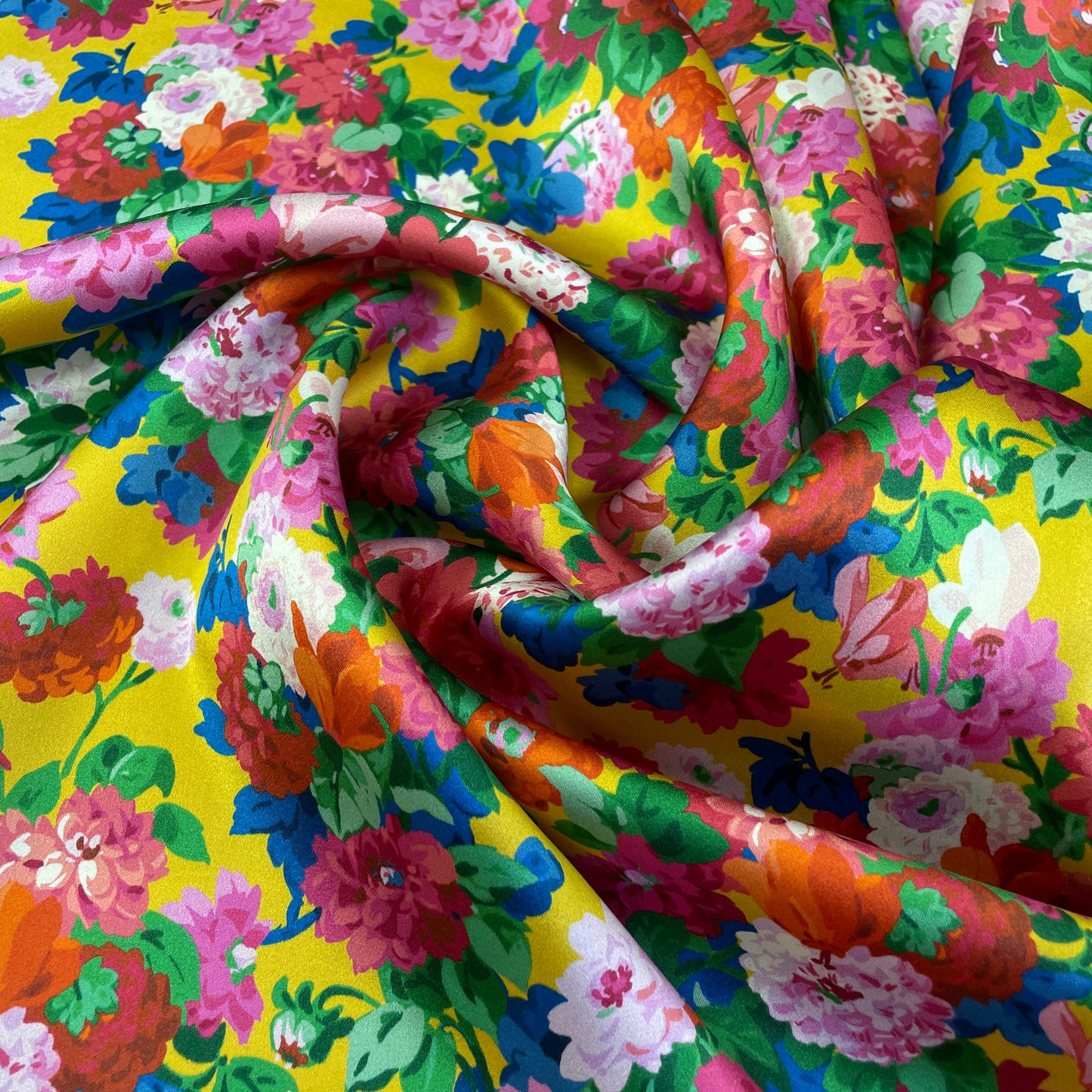 Liberty Fabrics Silk Satin Chatsworth Bloom B