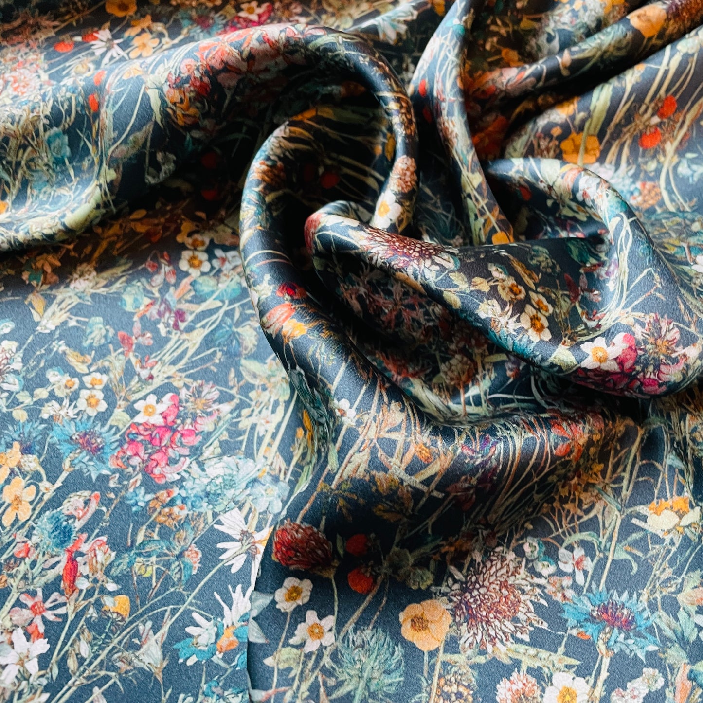 Liberty Fabrics Belgravia Silk Satin Wild Flowers X