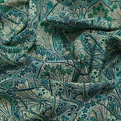 Liberty Fabrics Silk Crepe de Chine Ianthe Blossom A