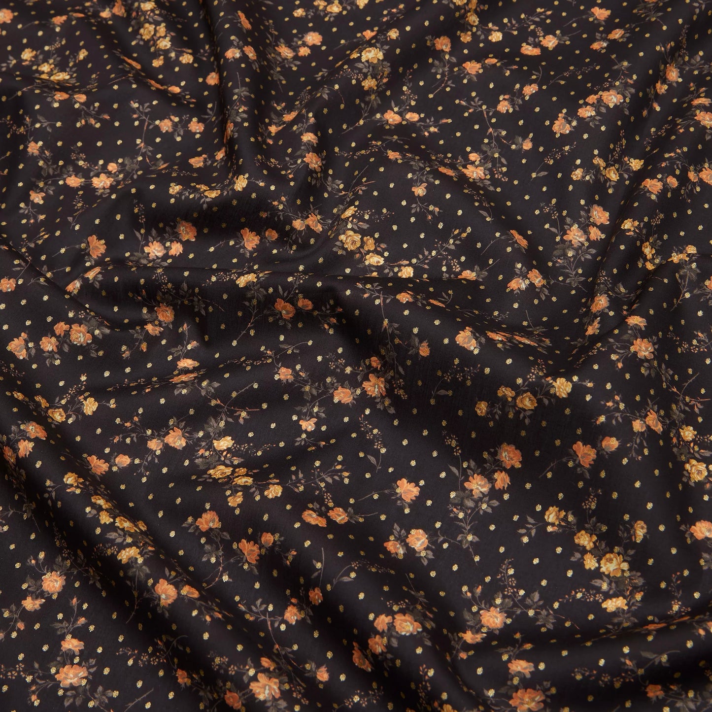 Liberty Fabrics Elizabeth Spot B Tana Lawn Cotton Metallic