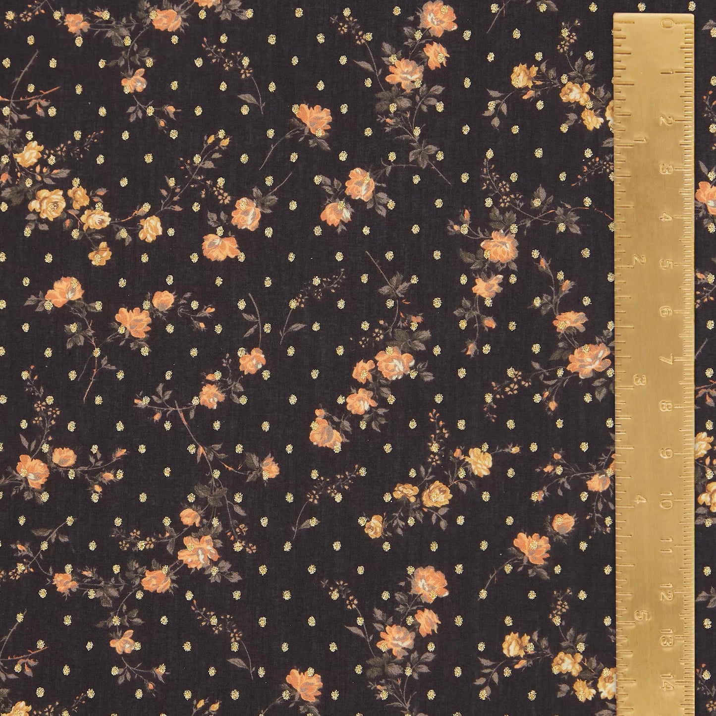 Liberty Fabrics Elizabeth Spot B Tana Lawn Cotton Metallic