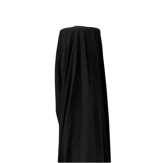 Quality Viscose Challis Dress Fabric - Plain - Black