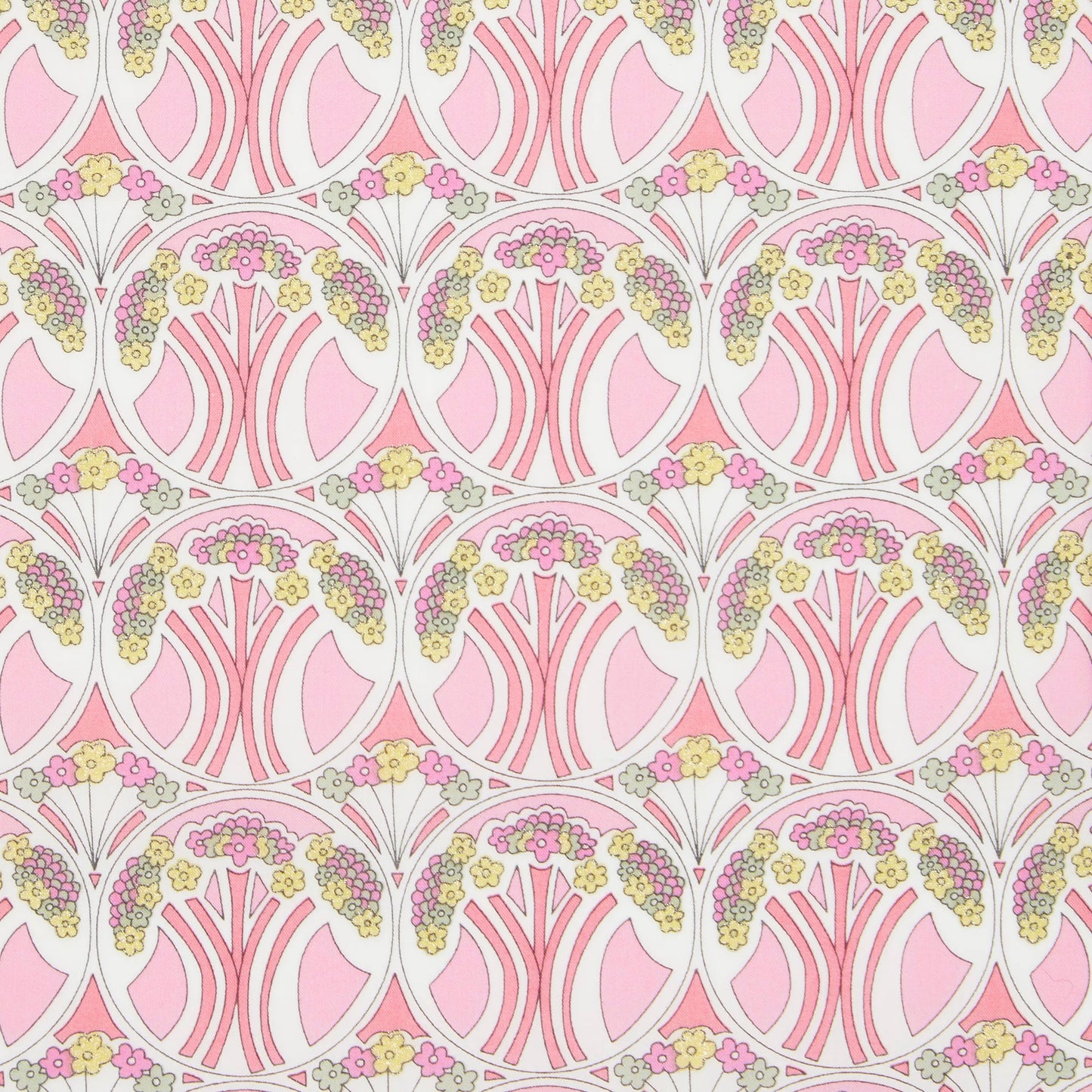 Liberty Fabrics Mauverina A Tana Lawn Cotton Metallic