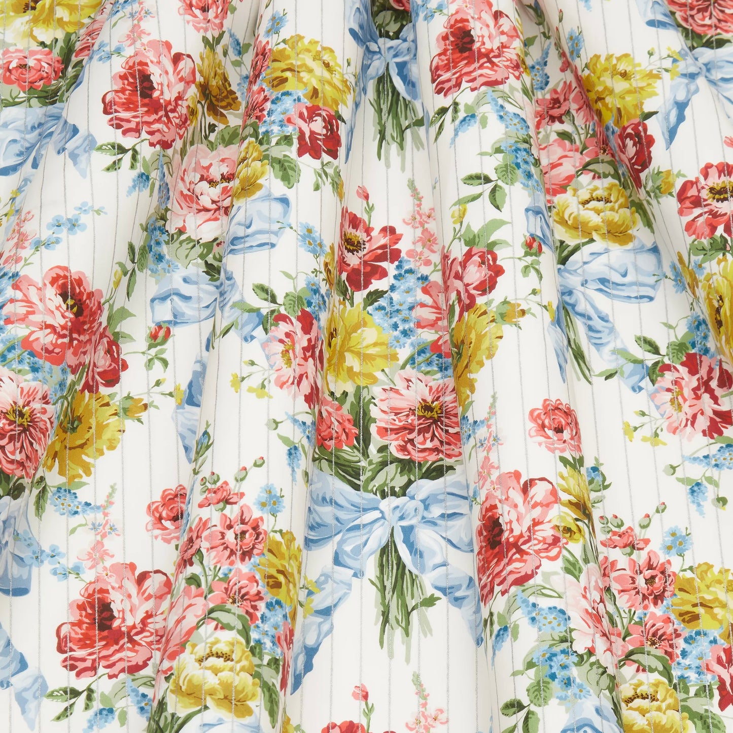 Liberty Fabrics & Bridgerton Bow Bouquet Stripe Tana Lawn Cotton