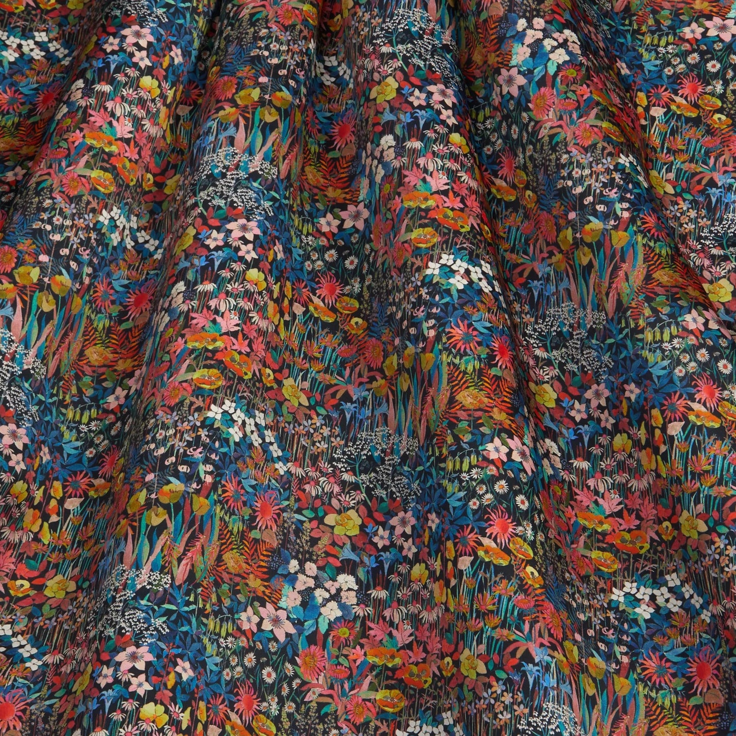 Liberty Fabrics Silk Satin Faria Flowers C