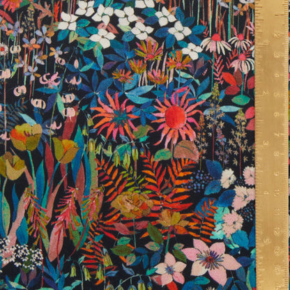 Liberty Fabrics Silk Satin Faria Flowers C