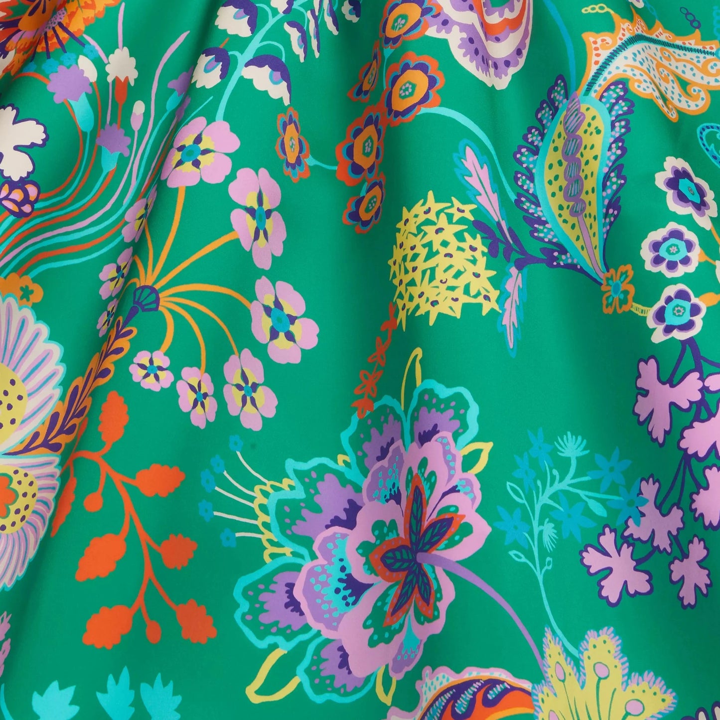 Liberty Fabric Silk Satin Floral Symphony B