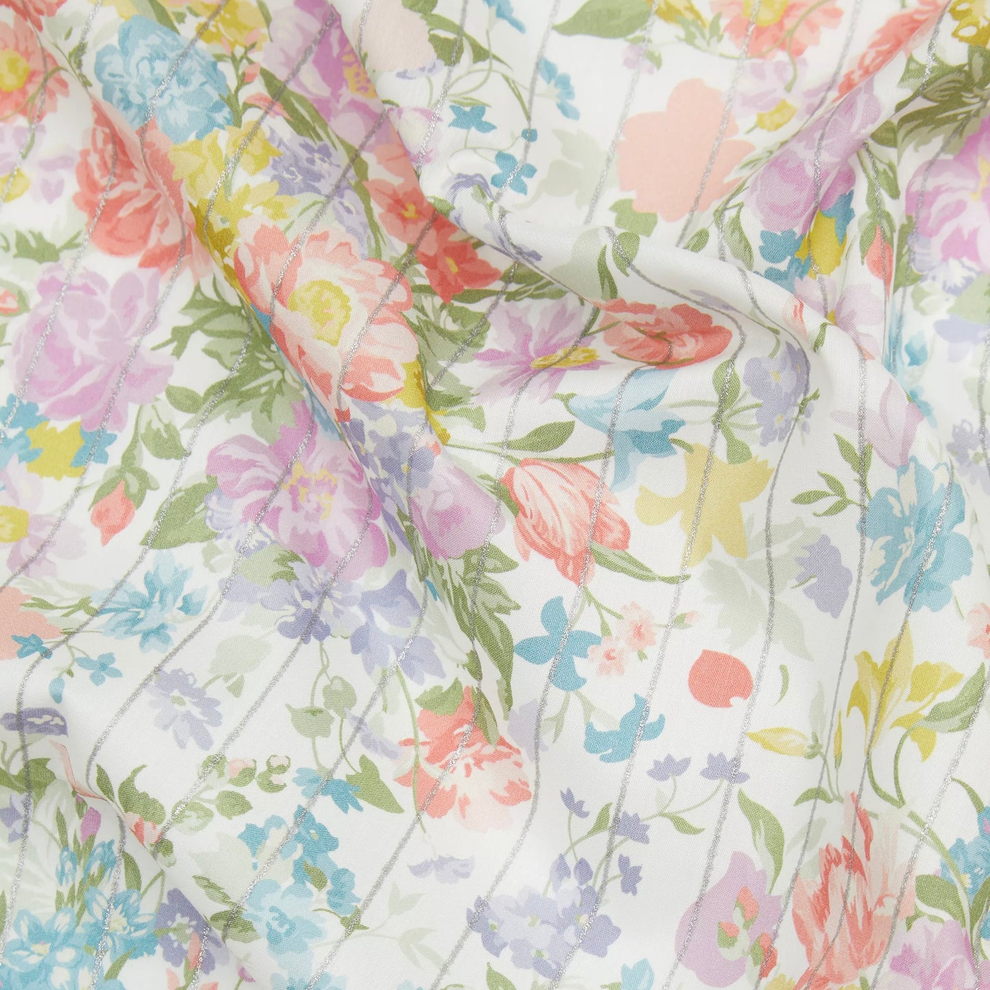 Liberty Fabrics & Bridgerton Bouquet Parade Stripe Tana Lawn Cotton