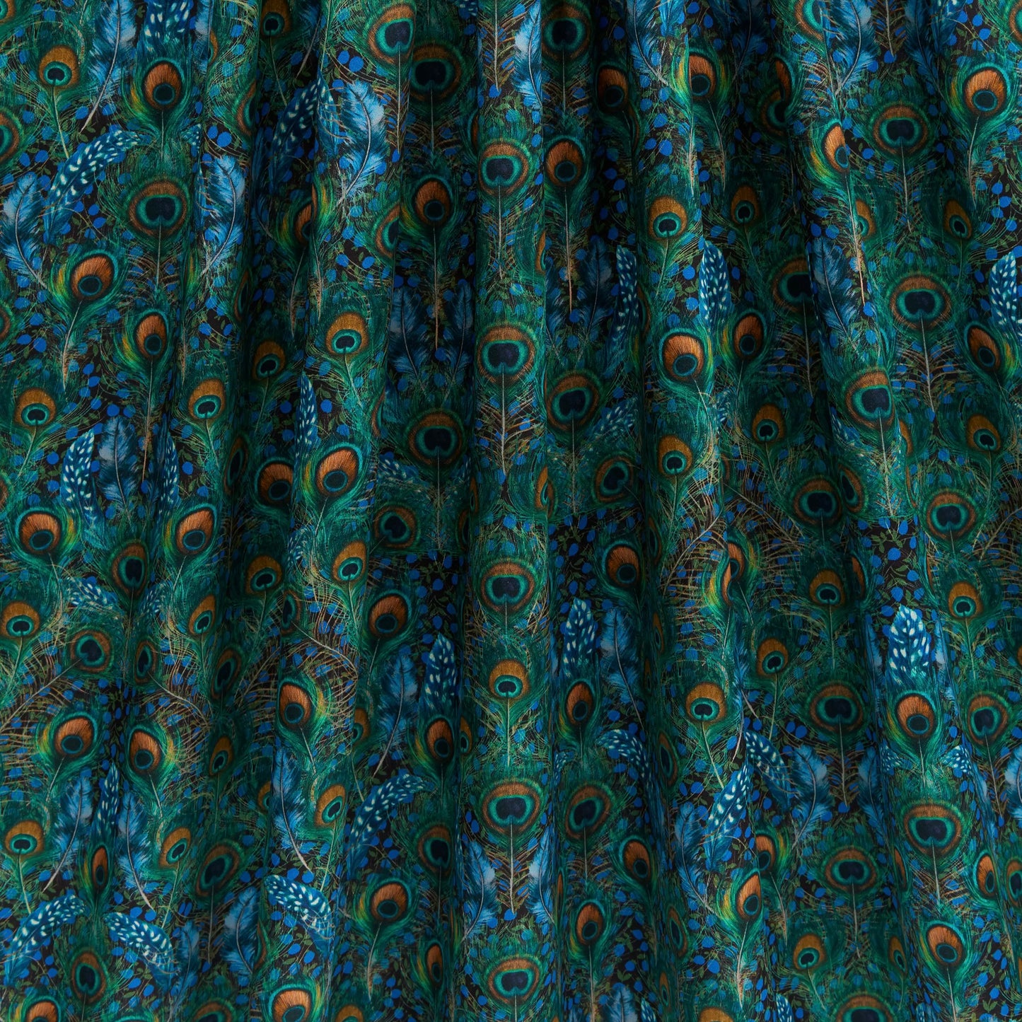 Liberty Fabrics Silk Crepe de Chine Peacock Manor A