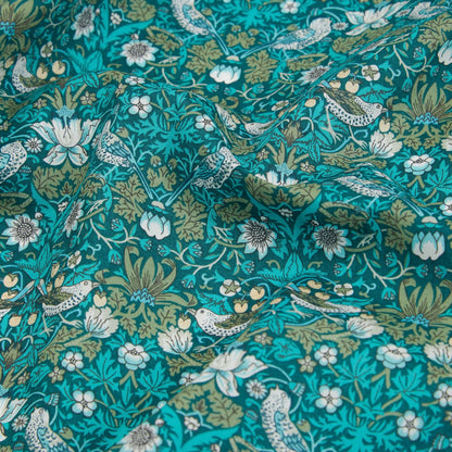 Liberty Fabrics Strawberry Thief T Tana Lawn Cotton (Metallic)