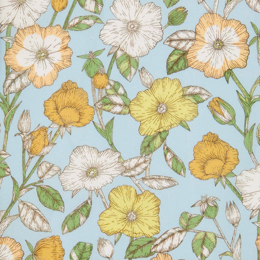 Liberty Fabrics野生の花びらオーガニックタナ芝生コットン