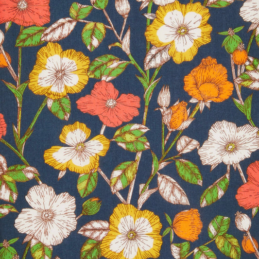 Liberty Fabrics野生の花びらCオーガニックタナ芝生コットン
