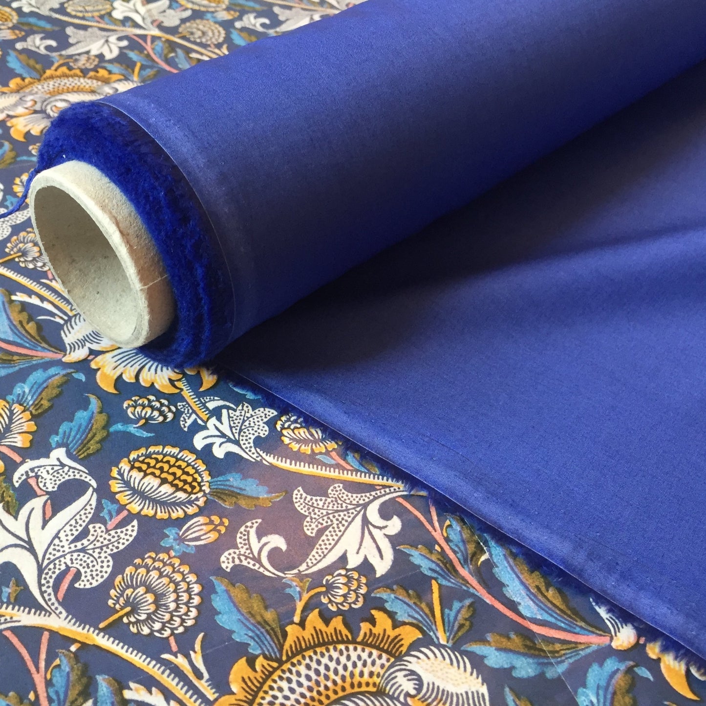 Liberty Fabrics Plain Tana Lawn Cotton Cobalt Blue