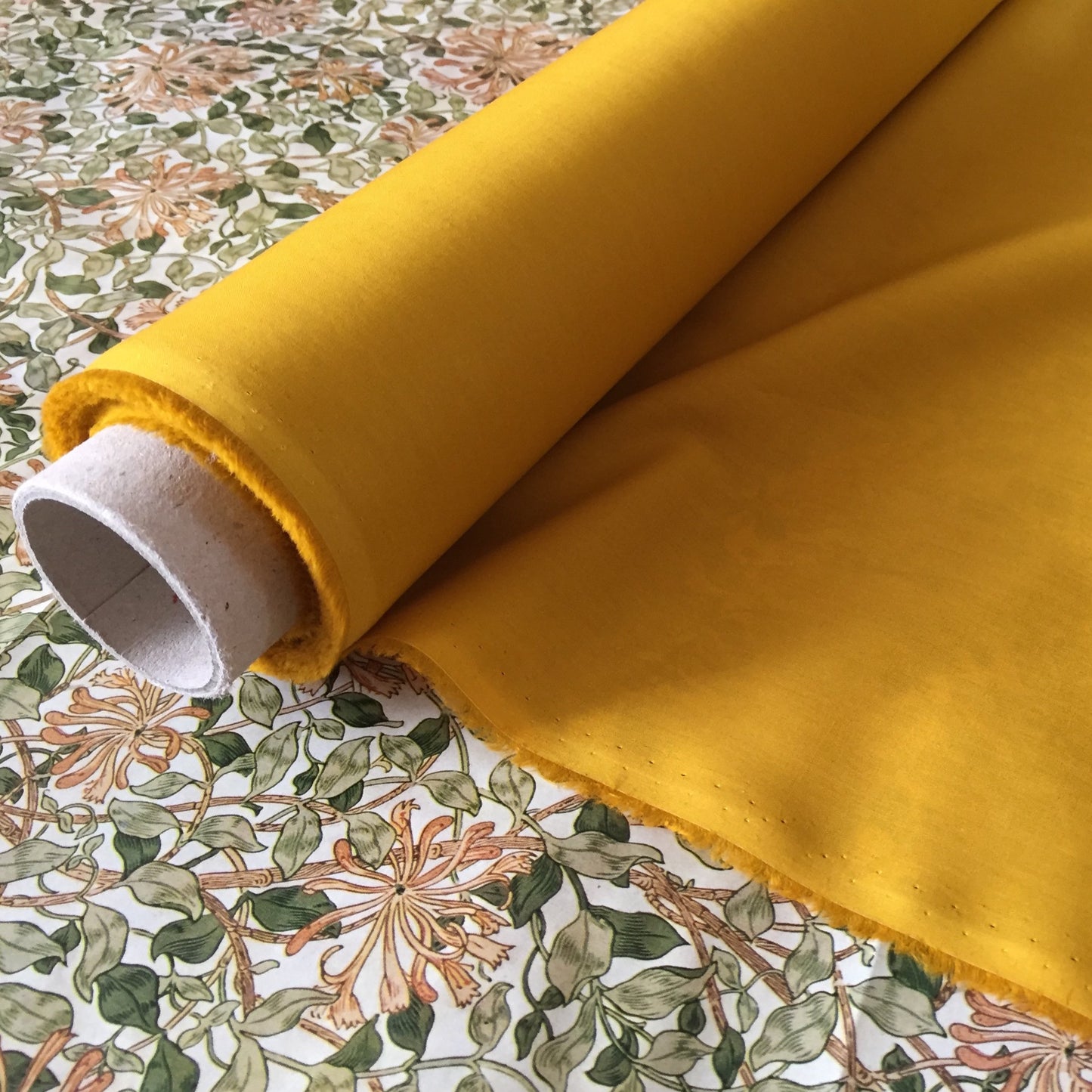 Liberty Fabrics Plain Tana Lawn Cotton Saffron Y Easy Care