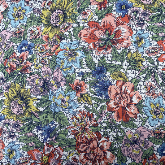 Liberty Fabrics Anthem florece un algodón para césped Tana