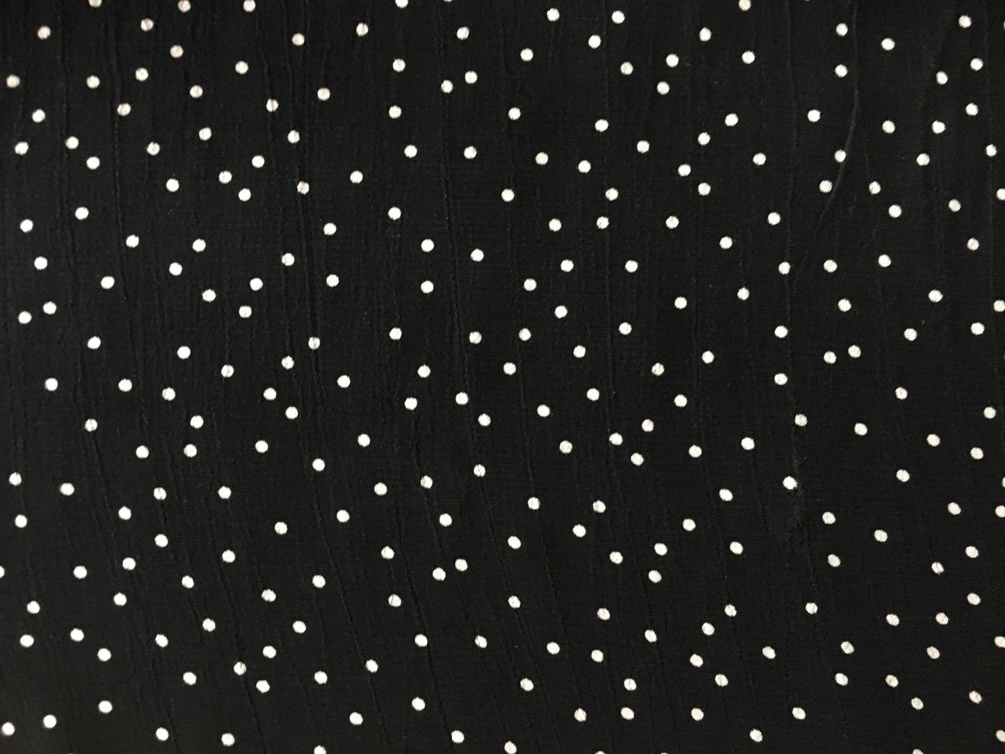 Viscose Marocaine Crepe Dressmaking Fashion Fabric - Black/White Polka Dot
